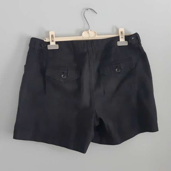 🍉 Reitmans women's short size 15 GUC black 100% cotton breathable no stretch - Picture 4 of 12